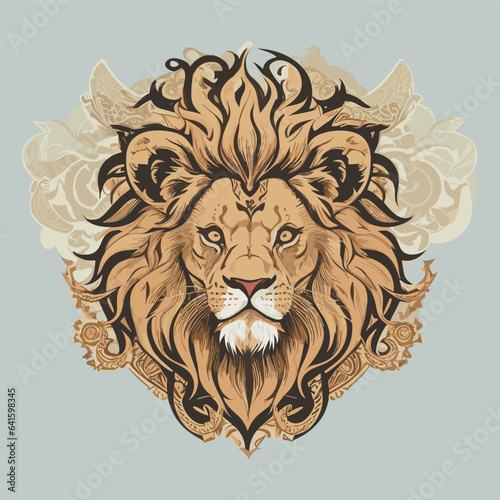Fototapeta Naklejka Na Ścianę i Meble -  colorful lion vector illustration