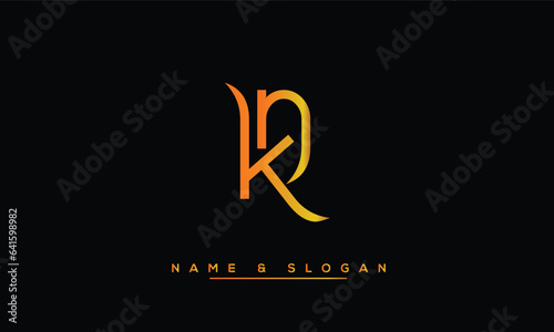 KN,  NK,  K,  N  Abstract Letters  Logo  Monogram