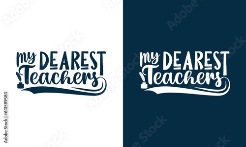Teacher day T-Shirt design. Teachers day typography design.