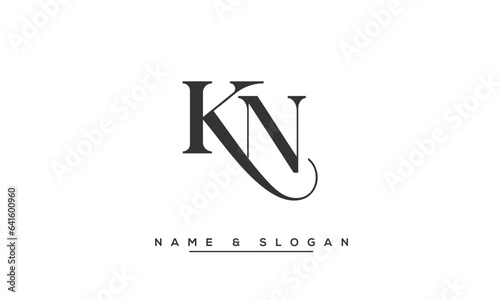 KN,  NK,  K,  N  Abstract Letters  Logo  Monogram photo