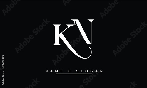 KN,  NK,  K,  N  Abstract Letters  Logo  Monogram