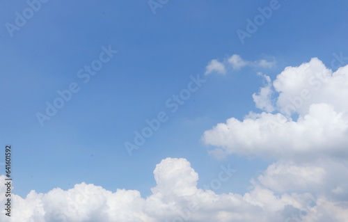 White cloud and light blue sky, clear blue sky with cloud group.