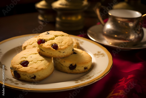 baked Cranberry Biscuits snack served on a plat