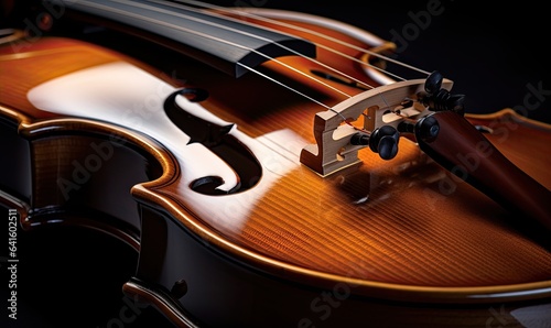 Photo of a violin resting on a table