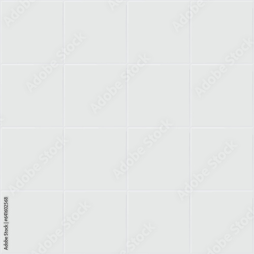 Seamless texture pattern of gray tile floor or wall. Look new clean surface in top view for background. Decorative finishing material for bathroom, kitchen or laundry room. Vector illustration design.
