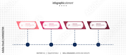 Timeline infographics design vector and Presentation business can be used for Business concept with 4 options, steps or processes, goal
