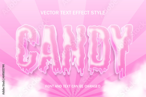 candy melting sugar marbling liquid typography editable text effect font style template background design