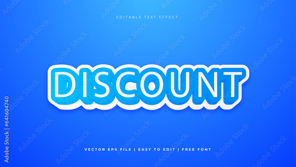Blue and white discount modern editable text effect background