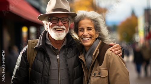 80_year_old_man_and_woman_happily_walking_down_main_street