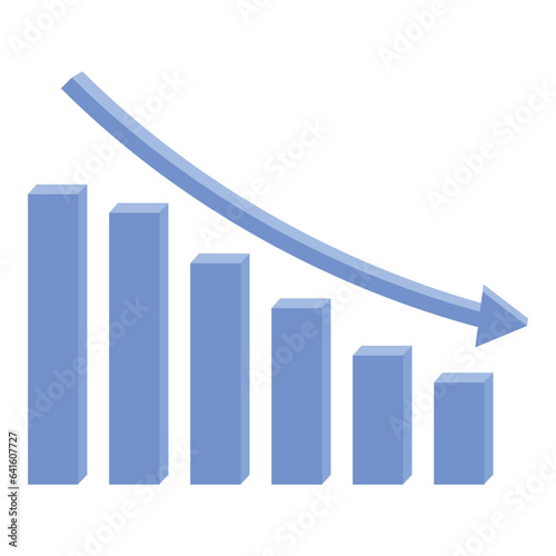 declining business chart suitable for project and web design