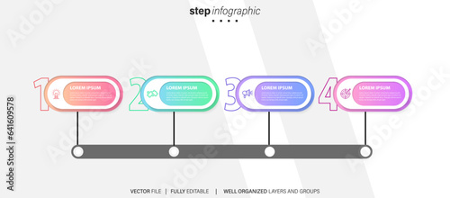 Business data visualization. timeline infographic icons designed for abstract background template milestone element modern diagram process technology digital marketing data presentation chart Vector 