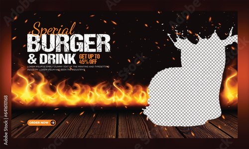 food social media banner of social media post