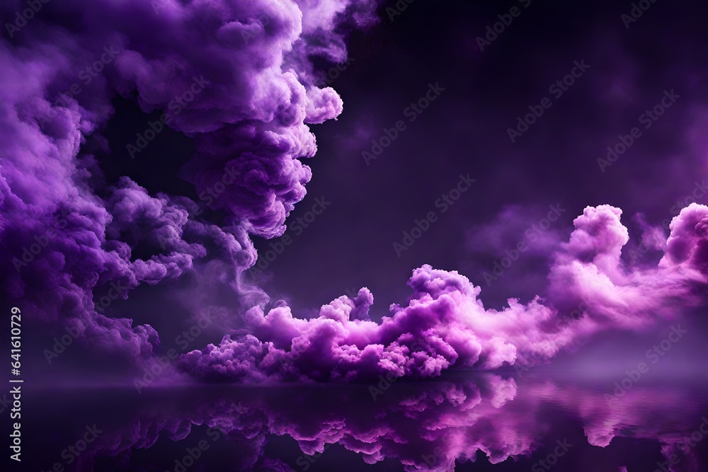 purple smoke at night