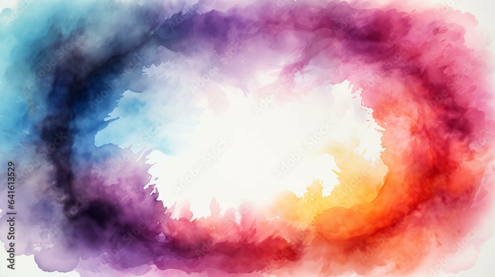 Fototapeta premium Abstract background of multi-colored watercolor streaks and circles