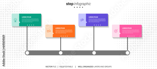 infographics business chart design template. You can place relevant content in the area, vector illustration.
