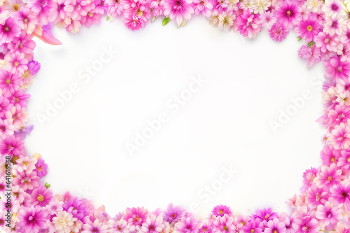 Background image framed by colorful petals © shibadog