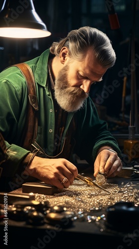 A jeweler crafting a unique piece of jewelry
