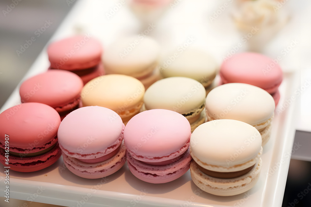 Obraz premium Macarons, delicate meringue delights