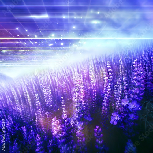 Digital lavender natural landscape