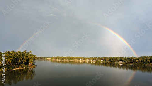 rainbow over the river
