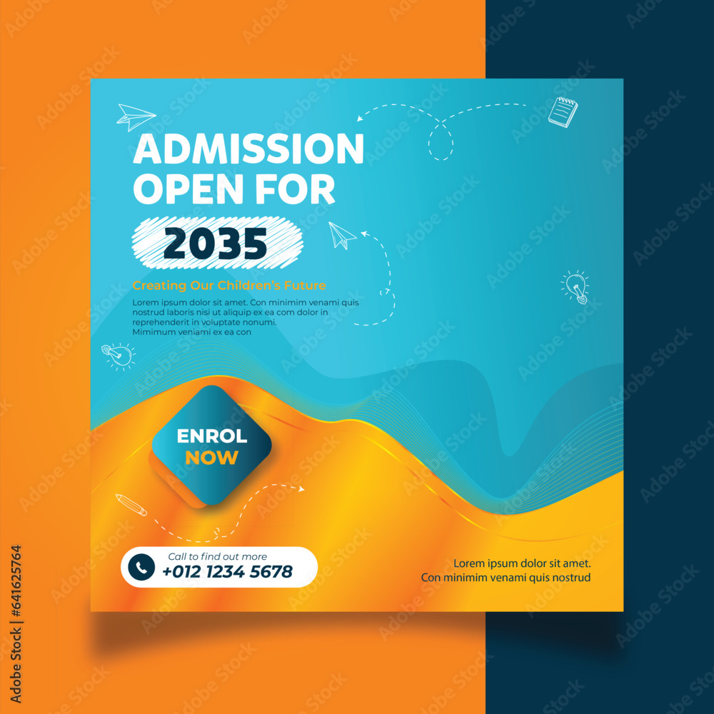 school admission social media template post school admission social media template post