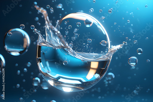 Flying water bubble