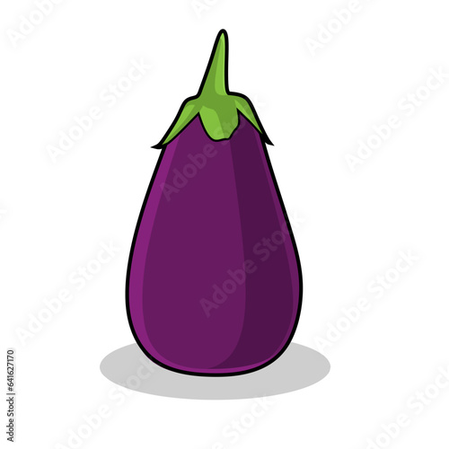 Vector illustration of eggpant isolated on white background
