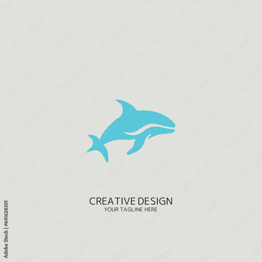 Obraz premium サメのロゴのベクター