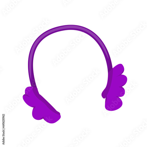 Purple earmuff for winter illustration