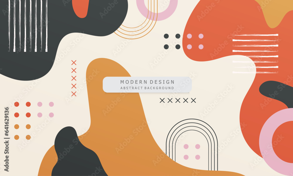 Abstract background with colorful shapes flat modern design