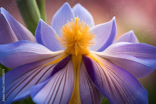 blue and yellow flower