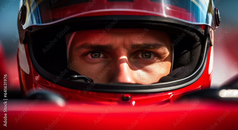 Formula One racing driver before the start of the competition Formula One racing driver before the start of the competition