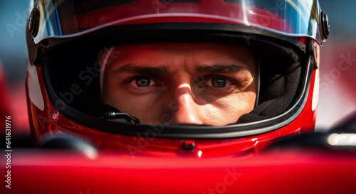 Fotografie Formula One racing driver before the start of the competition