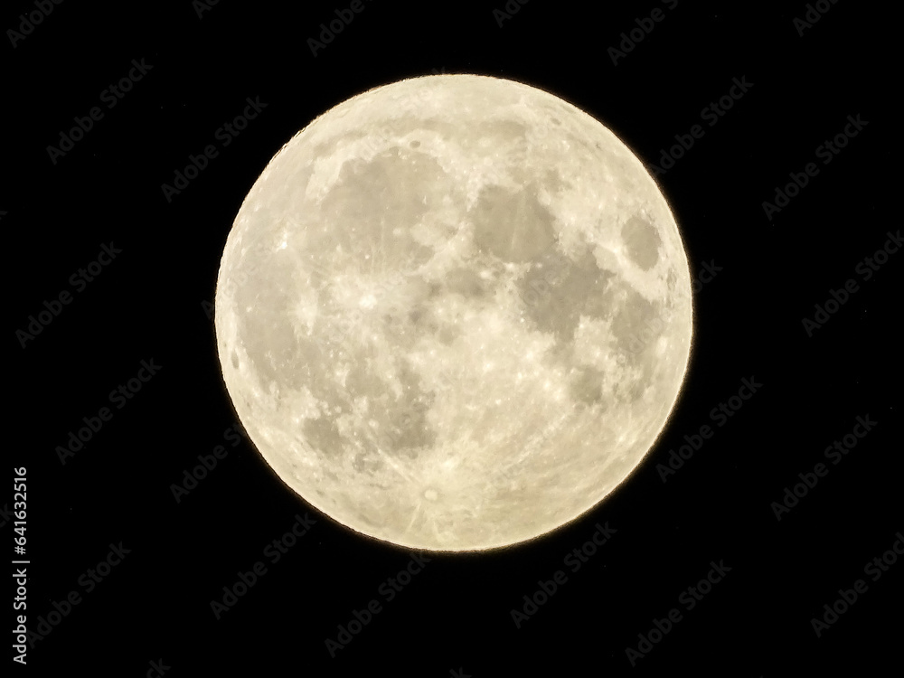 The moon seen at night from Romania. Full moon The moon seen at night from Romania. Full moon