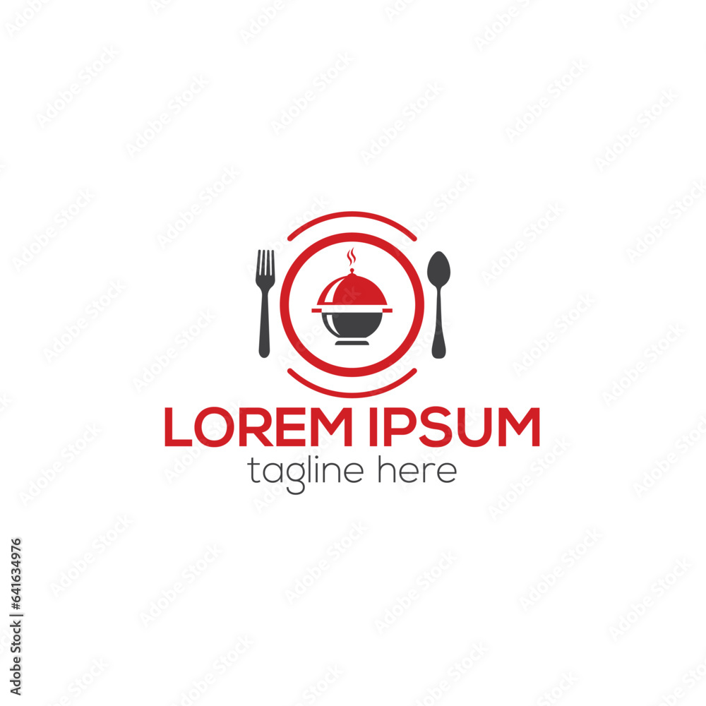 Colorful restaurant simple logo , healthy, wellness food service logo