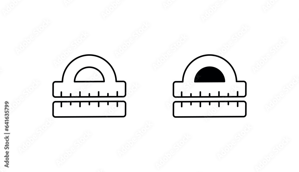 Fototapeta premium Ruler icon design with white background stock illustration