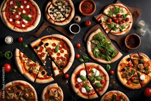 Capture the essence of a gourmet pizza, showcasing its delectable ingredients in mouthwatering detail