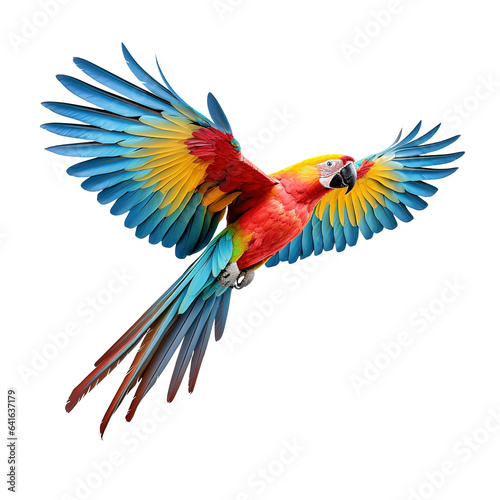 Colorful Flying Parrot