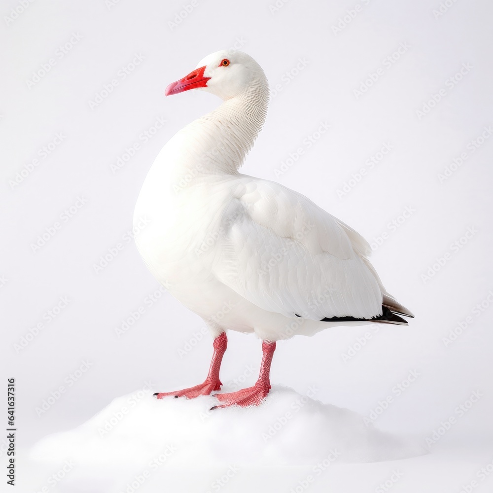 Obraz premium Snow goose bird isolated on white background.