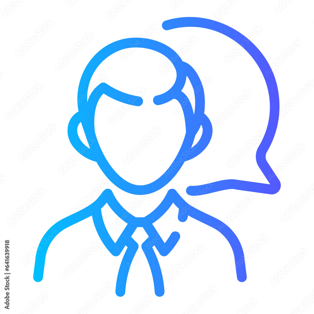 insurance agent Line Gradient Icon insurance agent Line Gradient Icon