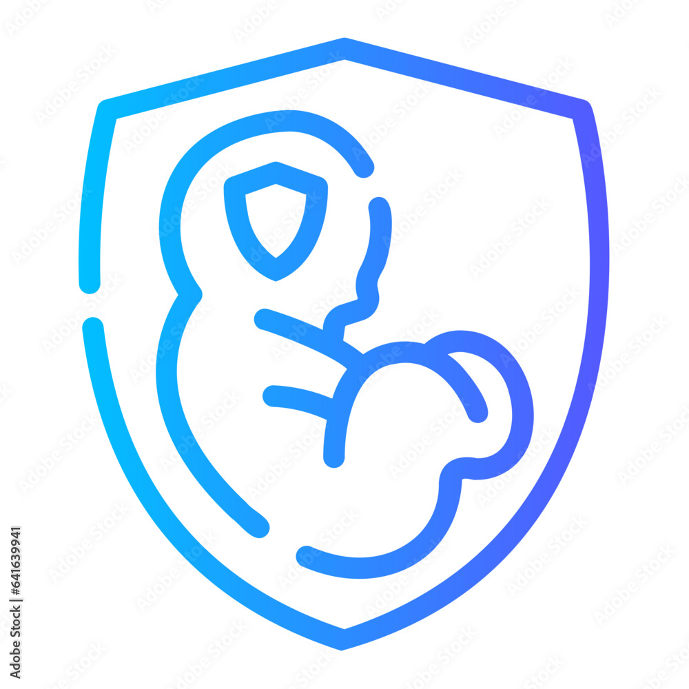 pregnancy insurance Line Gradient Icon pregnancy insurance Line Gradient Icon