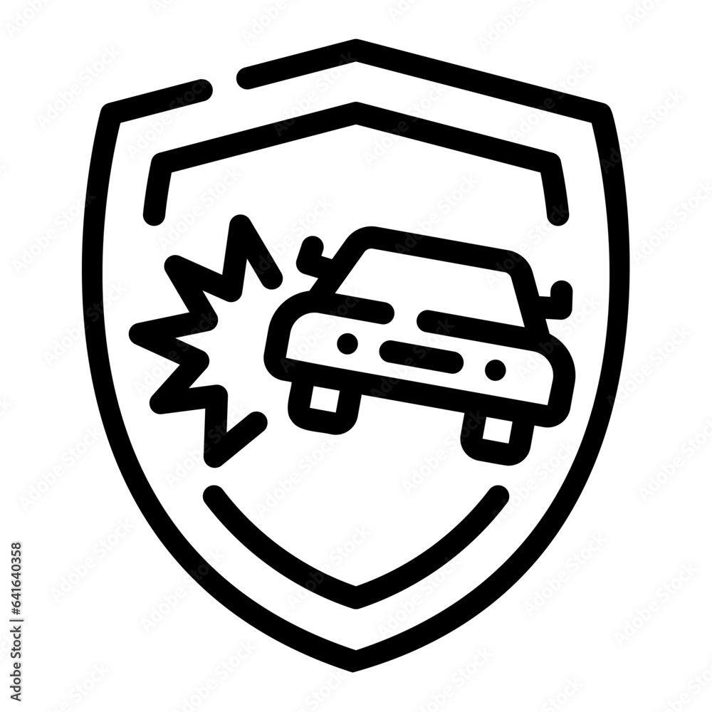 car accident Line Icon car accident Line Icon