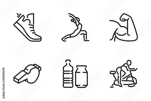 Sport icons set. Vector illustration.