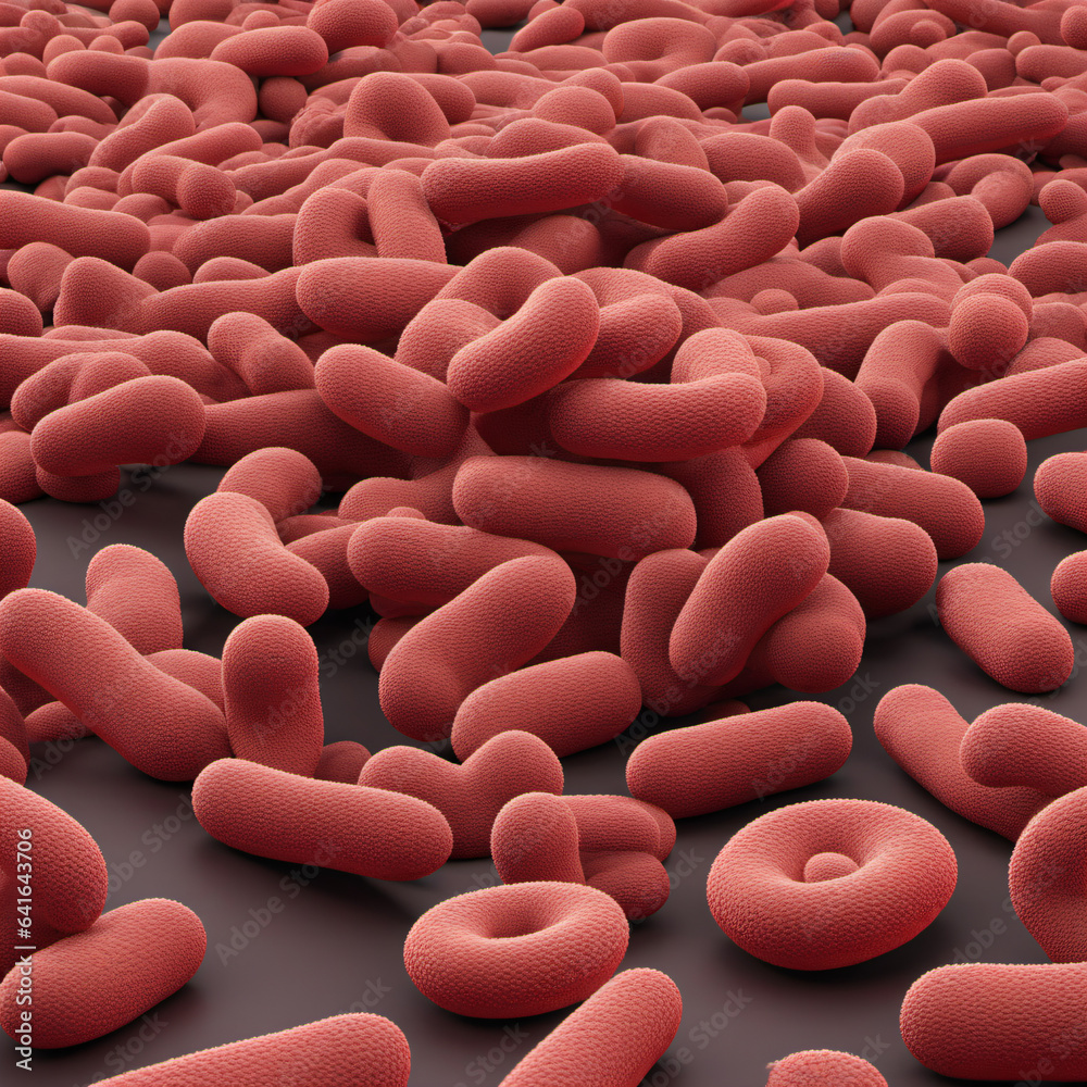 Obraz premium AI 3D representation of Virus in blood | Red Blood Cell