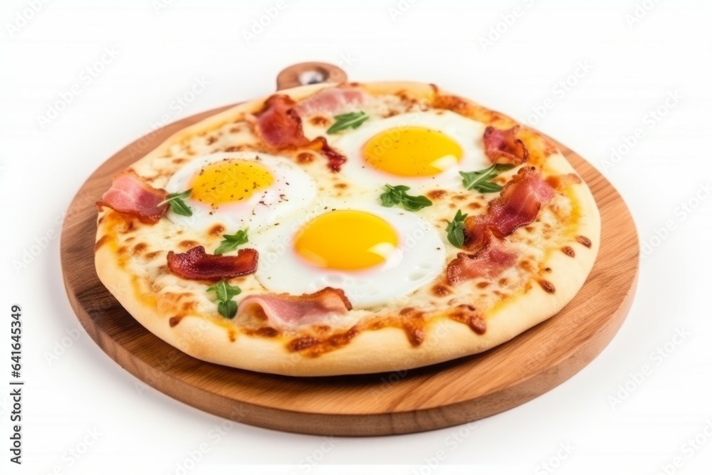 Pizza fried egg food. Generate Ai