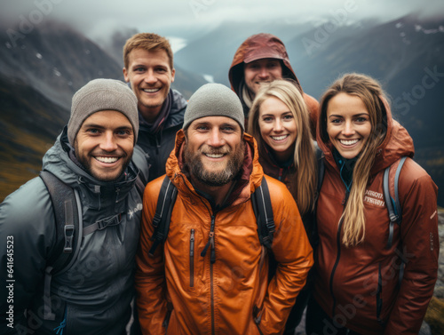 group of people on mountain