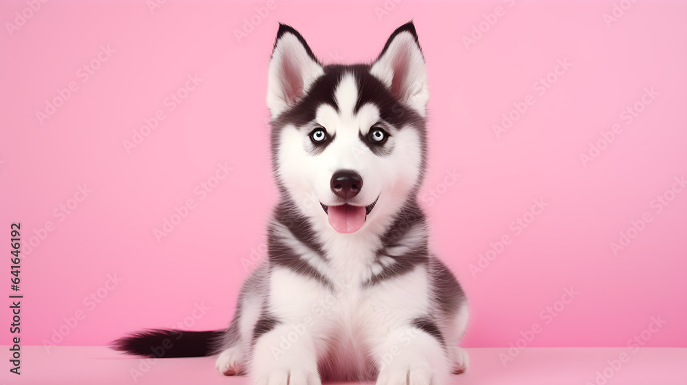 Siberian Husky puppy, generative ai