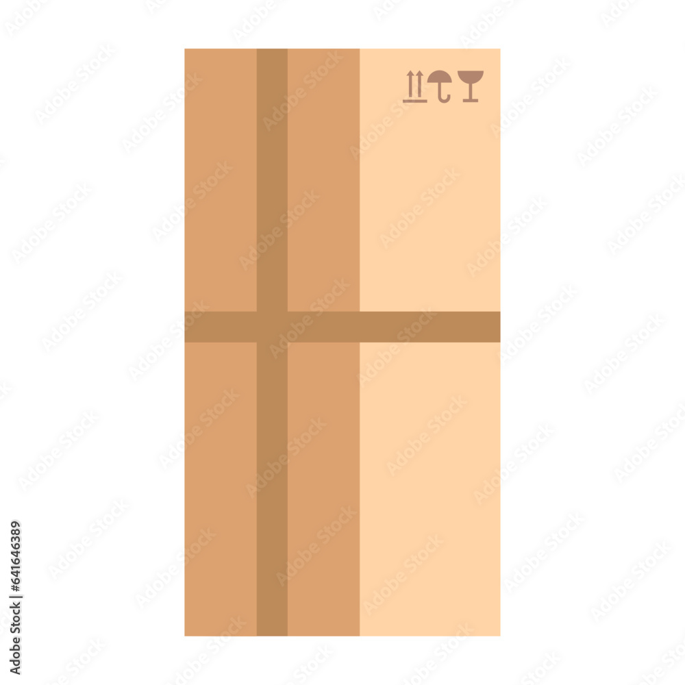 Parcel box flat illustration Parcel box flat illustration