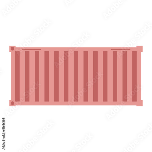 Shipping container flat illustration