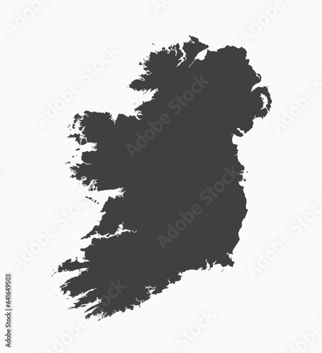 Vector map Ireland template Europe outline country